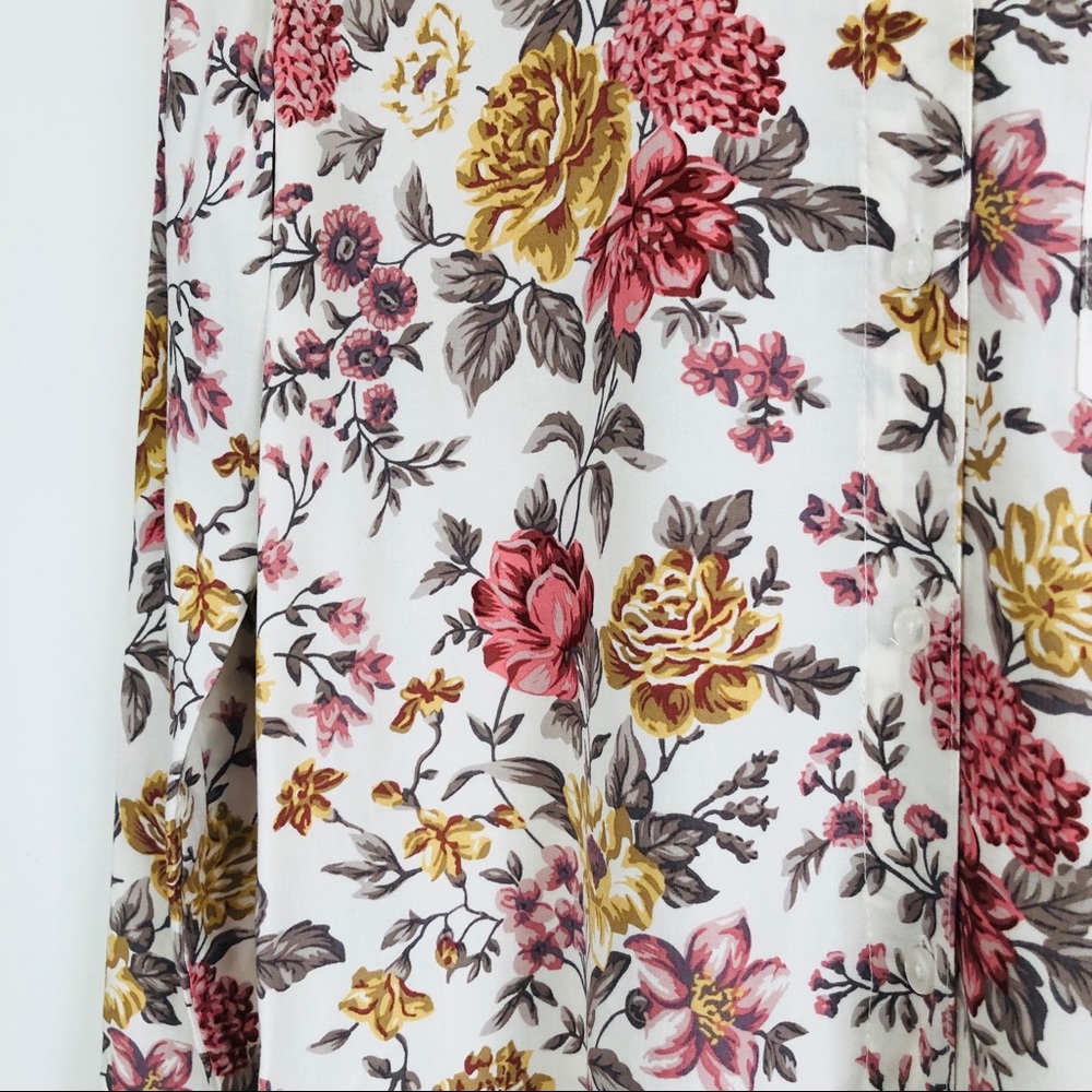 Mango Floral Button Front Blouse - image 3